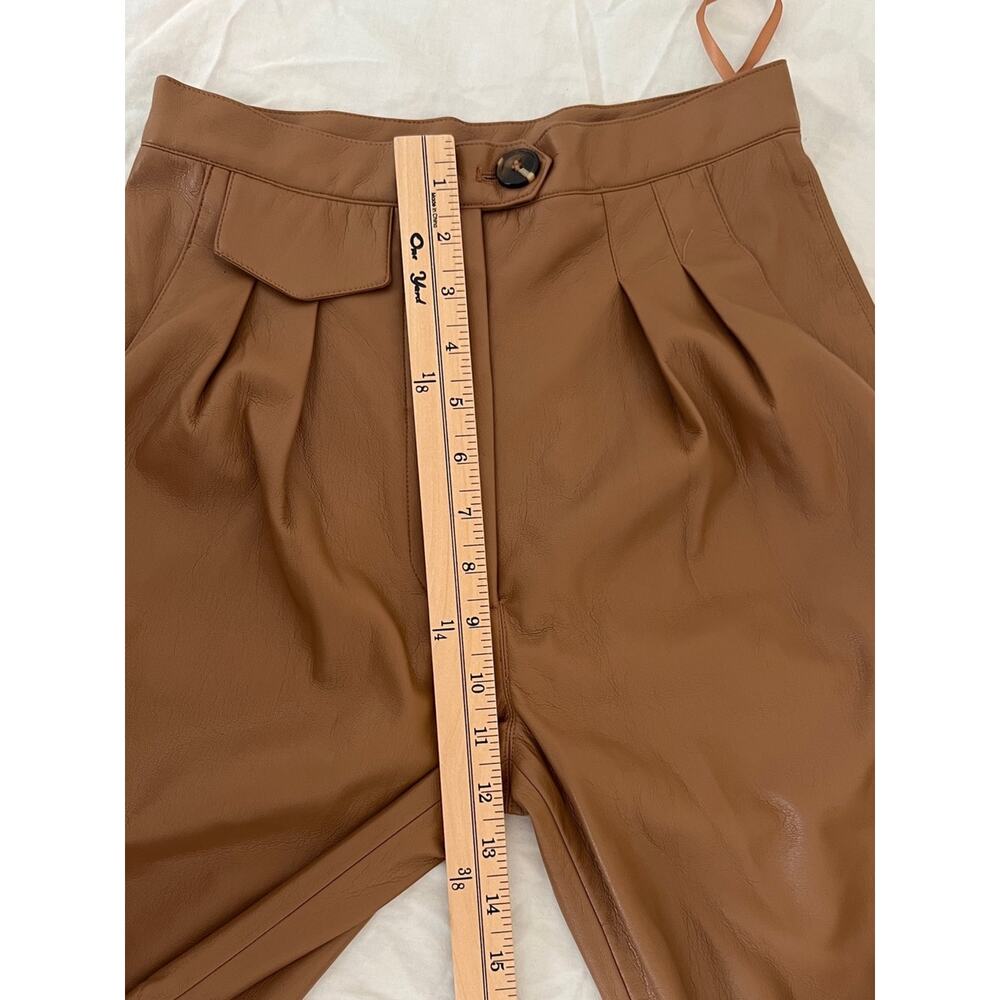 Nanushka Mitsu Vegan Leather Tapered Trousers Size S - Picture 10 of 11